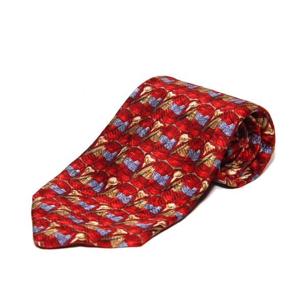 Vintage Robert Talbott Abstract Print Hand Sewn Silk Tie 4" x 57" - Picture 1 of 7